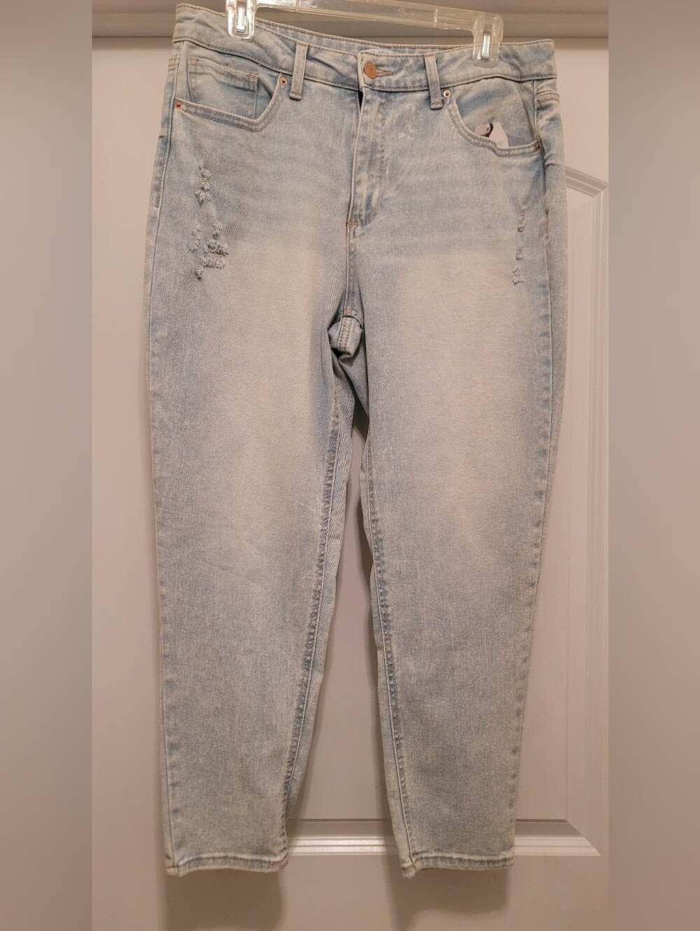 Women's Light Wash High Rise Regular Fit Mom Jeans